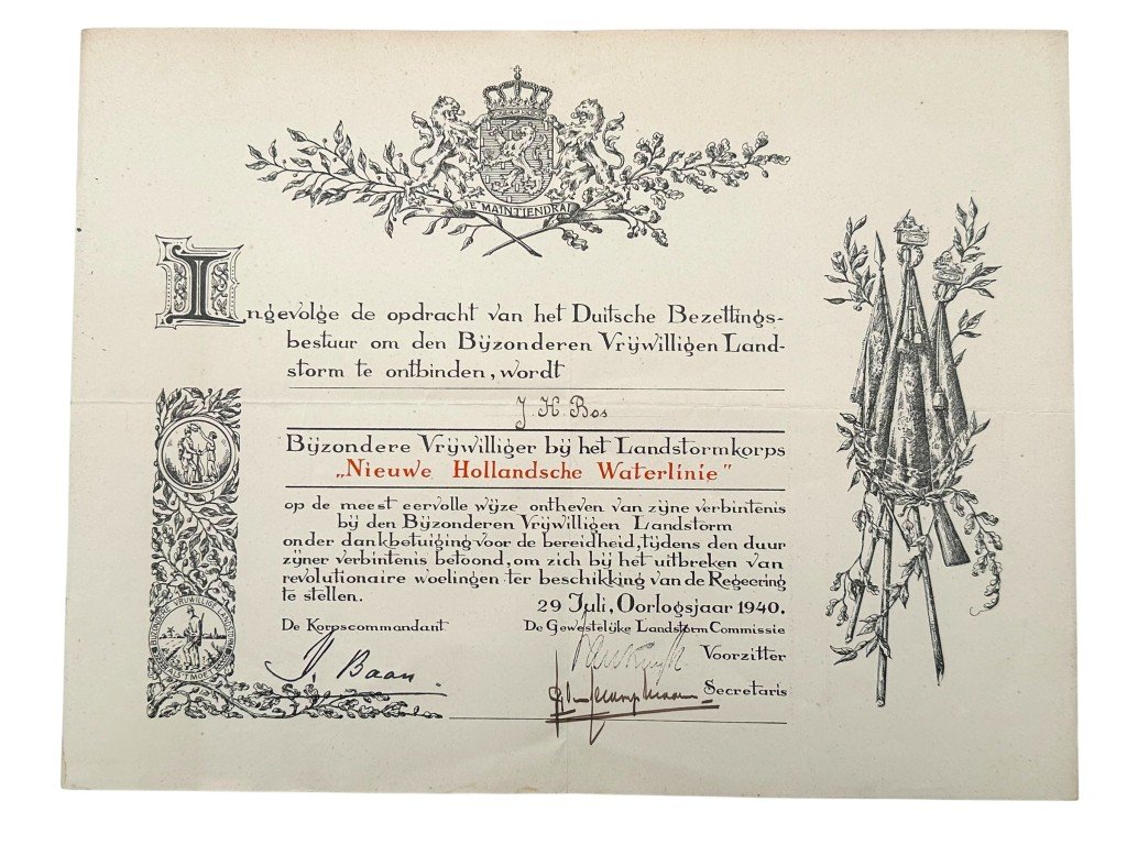 Original WWII Dutch Bijzondere Vrijwillige Landstorm set — image 2