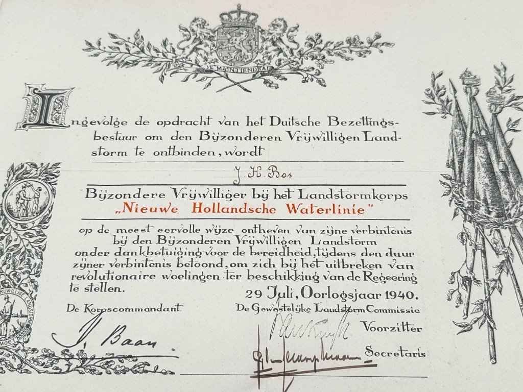 Original WWII Dutch Bijzondere Vrijwillige Landstorm set — image 3