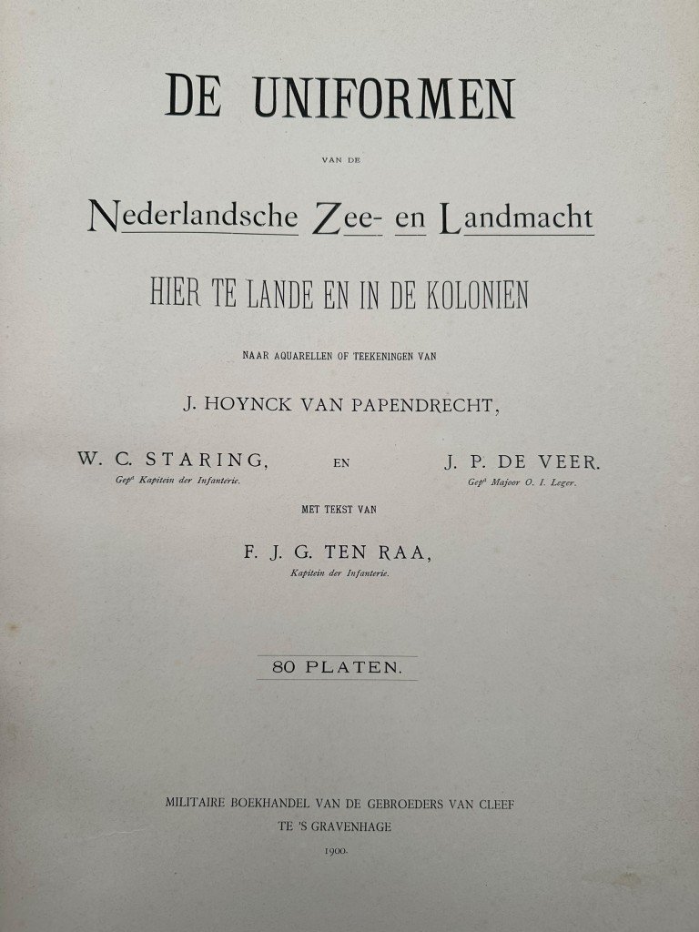 Original 1900 Dutch military books 'De Uniformen van de Nederlandsche Zee- en Landmacht hier te lande en in de koloniën' — image 4