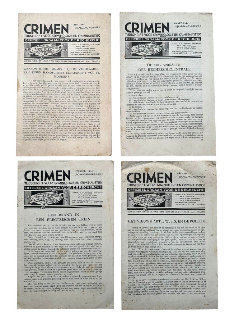 Original WWII Dutch Police set magazines 'Crimen – Tijdschrift voor Criminologie en Criminalistiek' — image 6