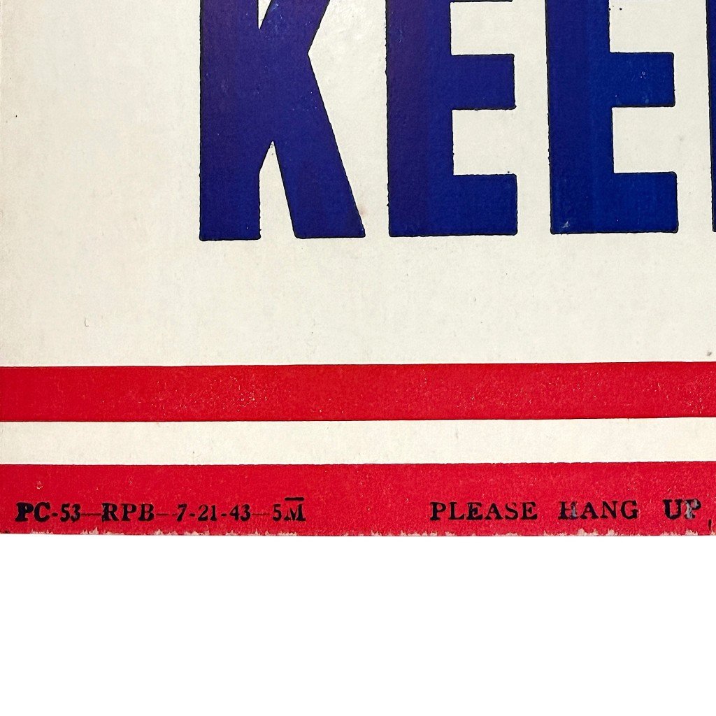 Original WWII US Army Recruiting Service cardboard sign 'Keep 'Em Flying!' USAAF — image 2