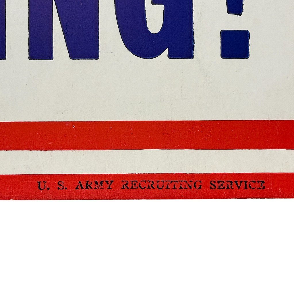 Original WWII US Army Recruiting Service cardboard sign 'Keep 'Em Flying!' USAAF — image 3