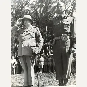 Original WWII British army photo Winston Churchill and US army …