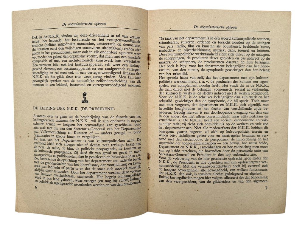 Original WWII Dutch brochure 'De Organisatorische Opbouw der Nederlandsche Kultuurkamer' — image 5