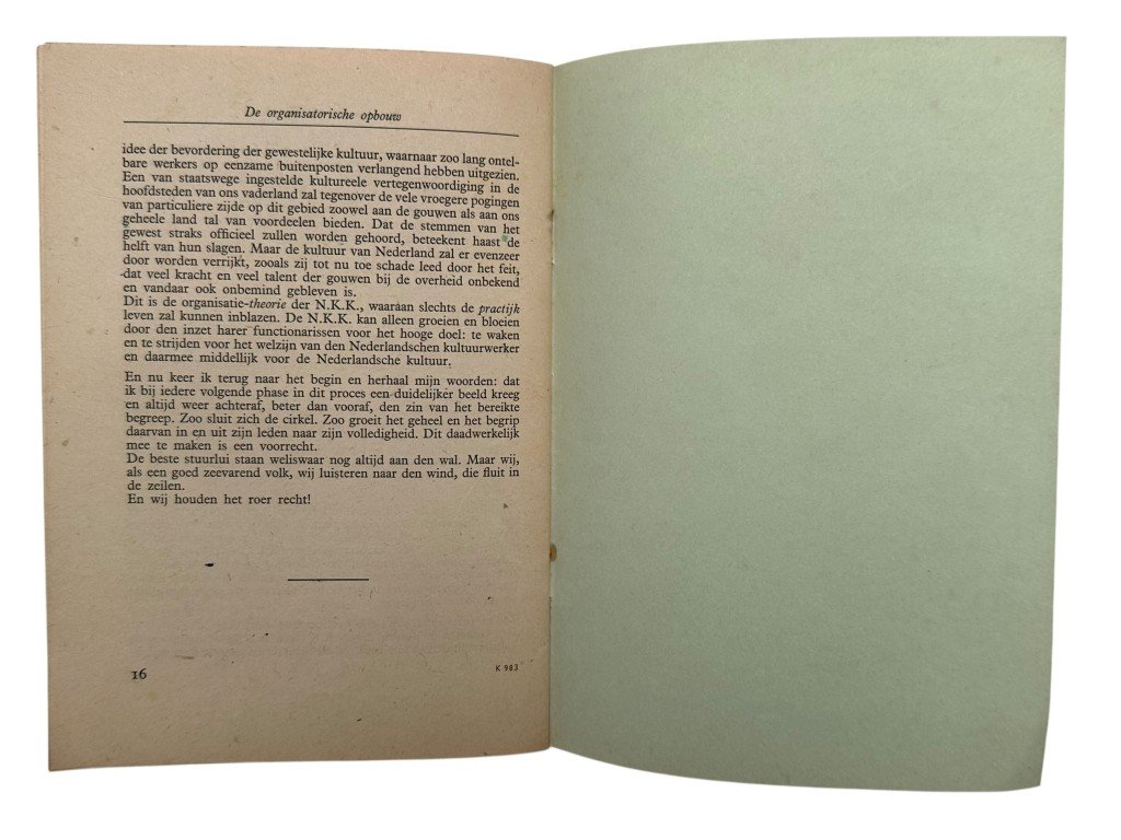 Original WWII Dutch brochure 'De Organisatorische Opbouw der Nederlandsche Kultuurkamer' — image 6