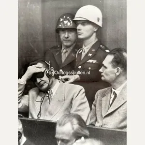 Original 1946 Nurnberg trials photo Göring and Hess