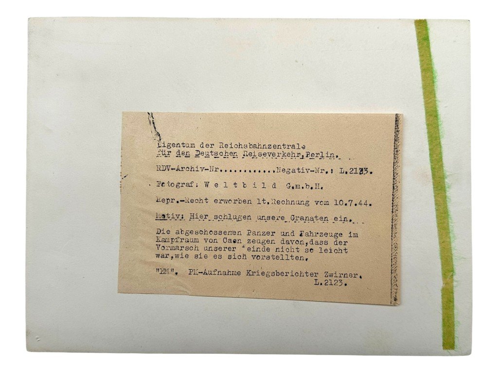 Original WWII German photo of the battlefield near Cean in Normandy in 1944 — image 3