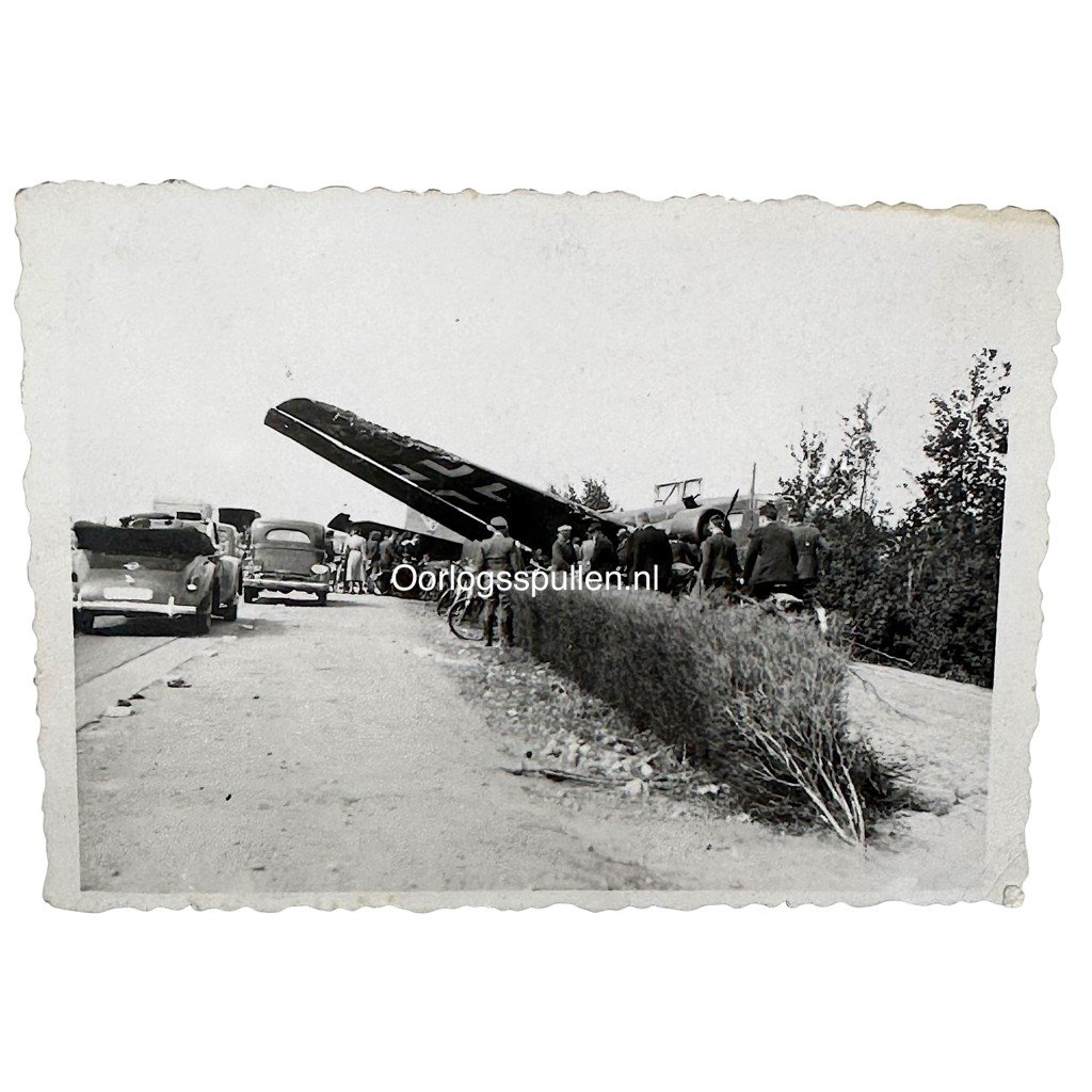 Original May 1940 Dutch photo of crashed German aircraft near Rotterdam/Delft — image 2