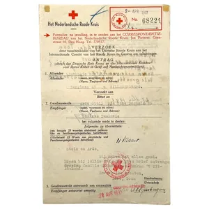 Original WWII Dutch Red Cross letter Hillegersberg/Tunisia