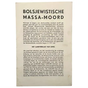 Original WWII Dutch NSB flyer 'Bolsjewistische Massa-Moord'