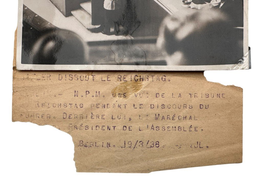 Original 1938 German photo Adolf Hitler in the Reichstag — image 3