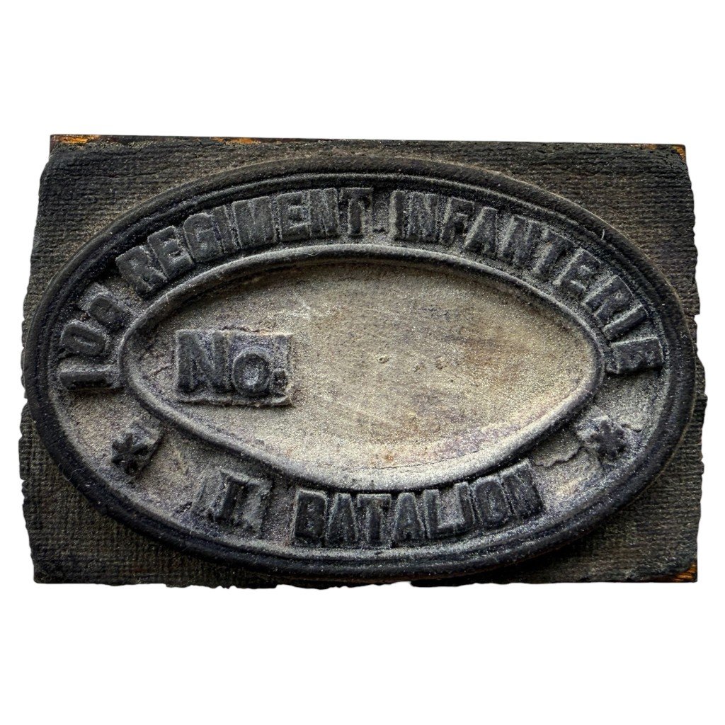 Original Pre 1940 Dutch army stamp '10 R.I.' — image 2