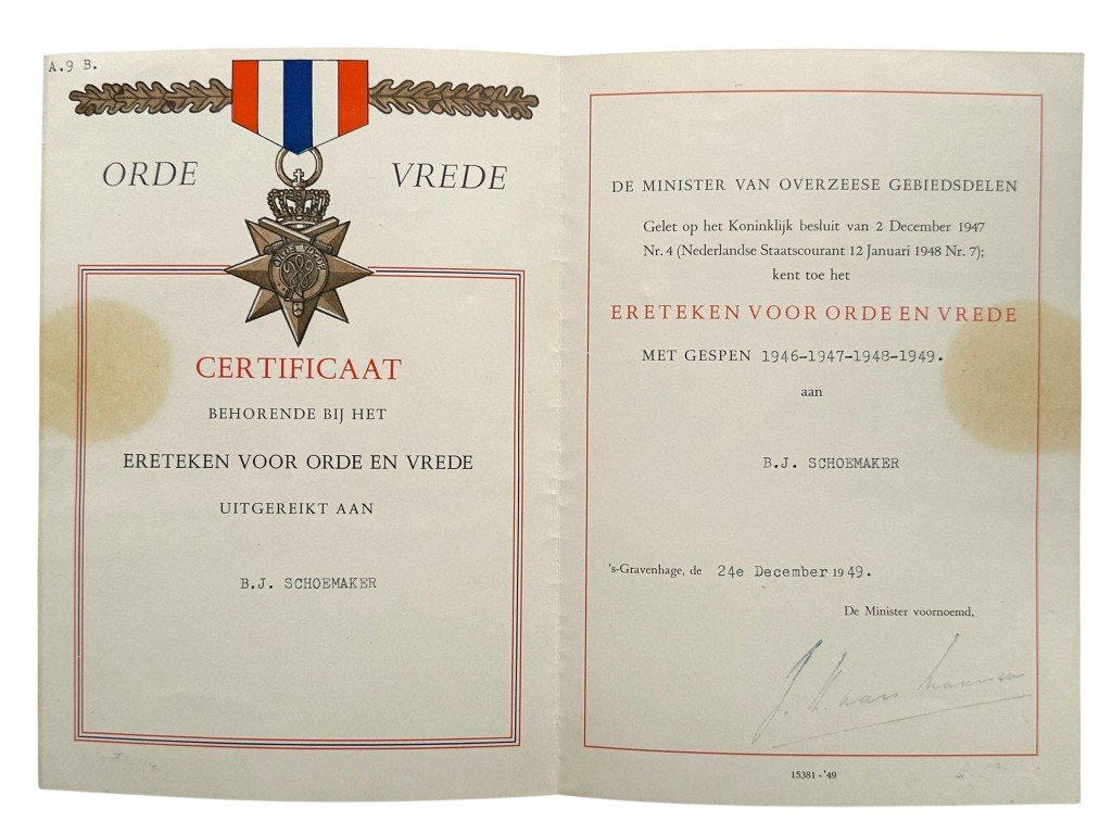 Original 1949 Dutch-Indies set R.V.A. 6 folder with documents — image 7