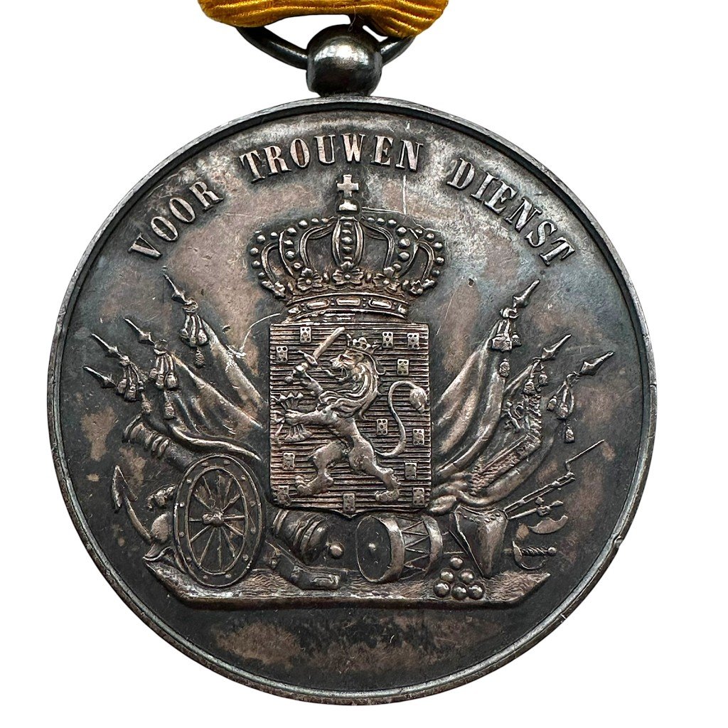 Original Pre 1940 Dutch army Medaille voor Trouwen en Langdurige Dienst – Landmacht (zilver) — image 3