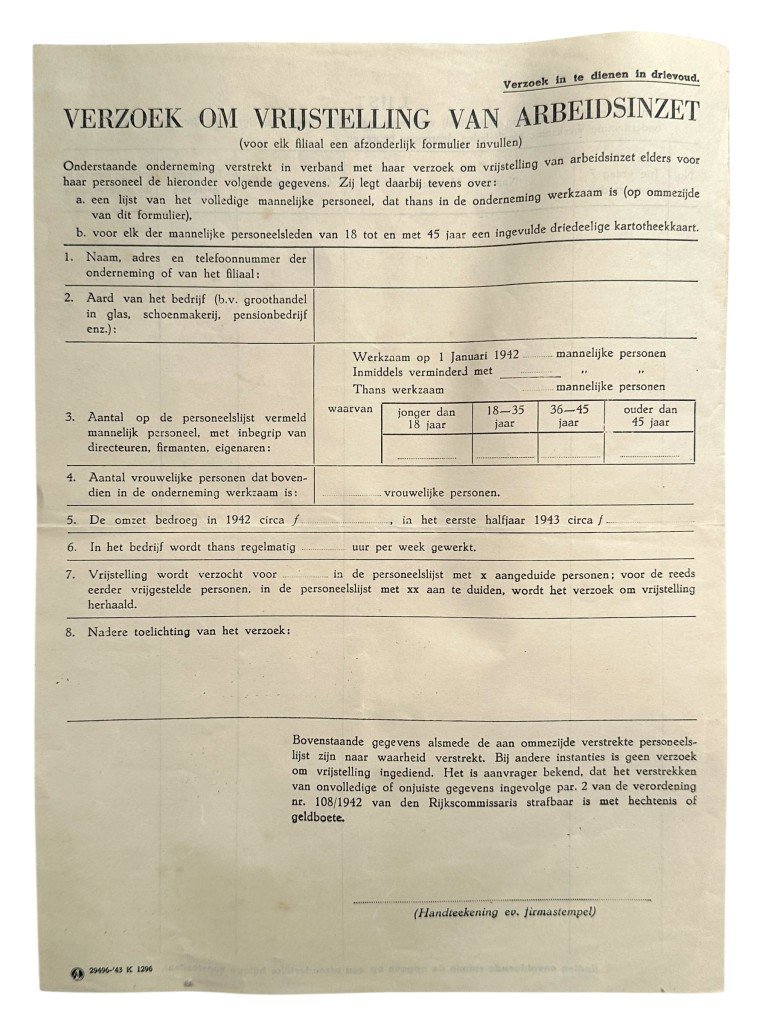 Original WWII Dutch documents lot Heemstede (1942-1943) — image 15