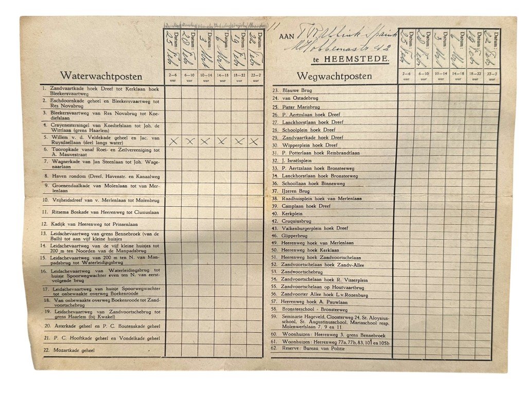 Original WWII Dutch documents lot Heemstede (1942-1943) — image 7