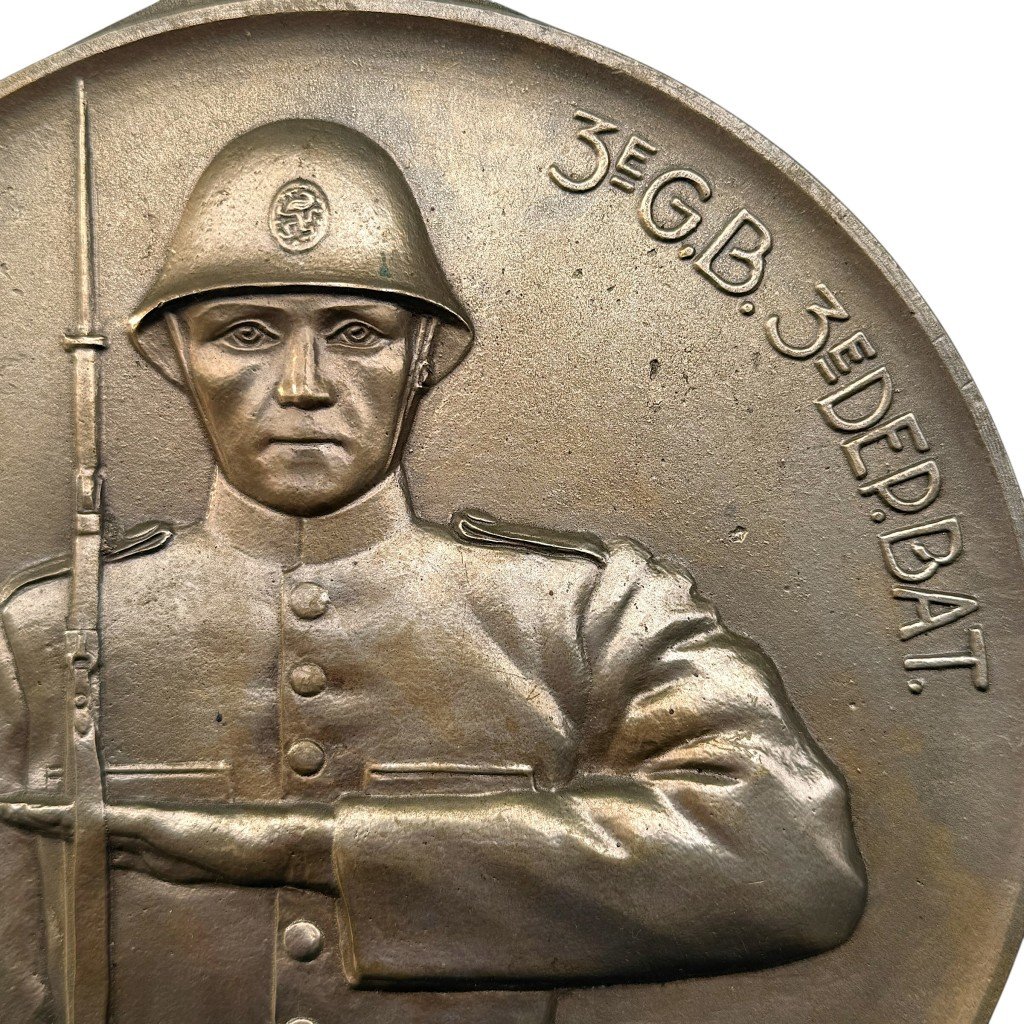 Original Pre 1940 Dutch army metal plaque 3 R.I. – 27 R.I. — image 3