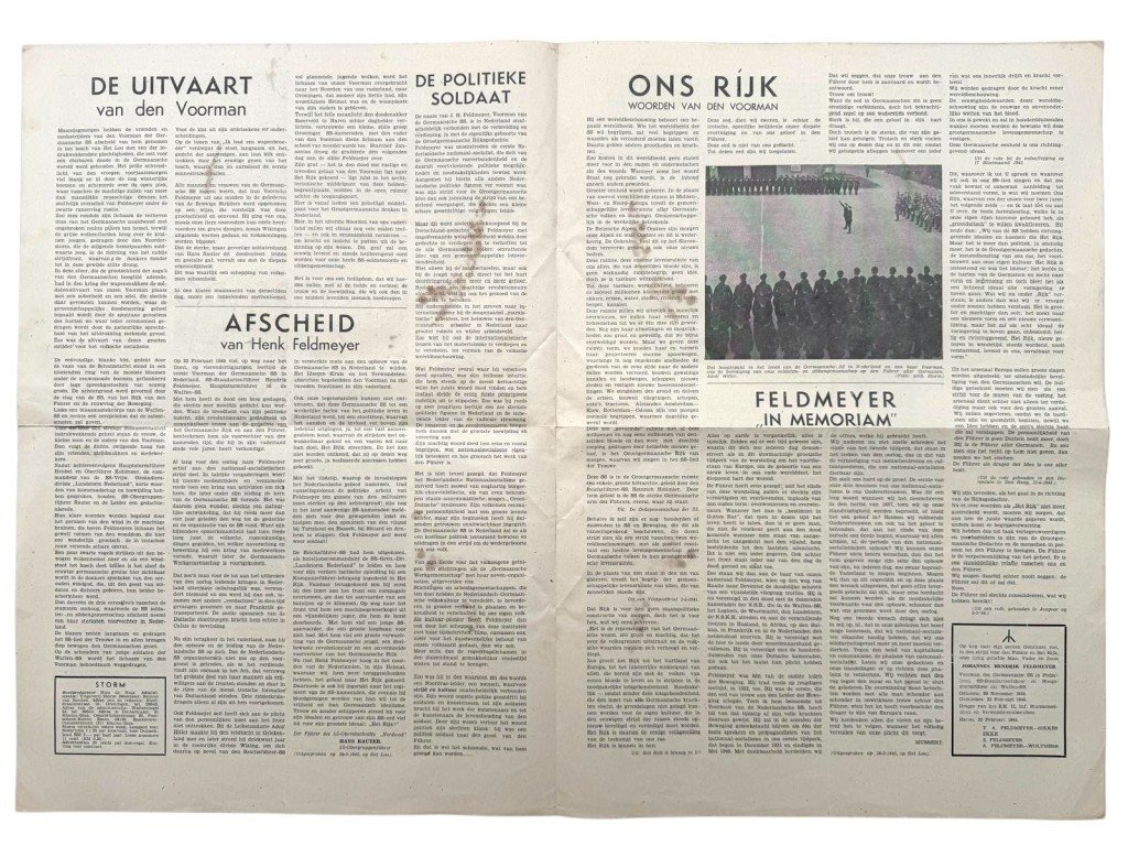 Original WWII Dutch Storm SS newspaper – Death of Feldmeyer — image 4