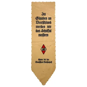 Original WWII German Hitlerjugend bookmark