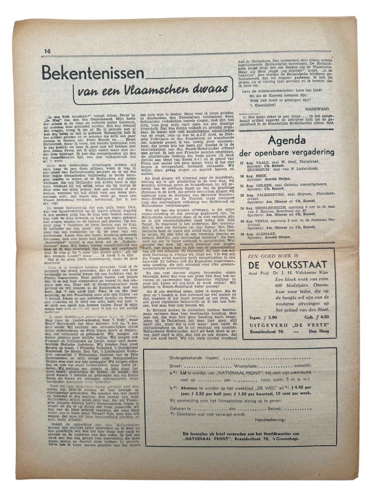 Original WWII Dutch Nationaal Front collaboration newspaper — image 12