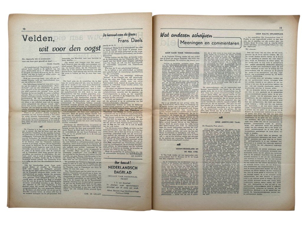 Original WWII Dutch Nationaal Front collaboration newspaper — image 8