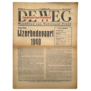 Original WWII Dutch Nationaal Front collaboration newspaper