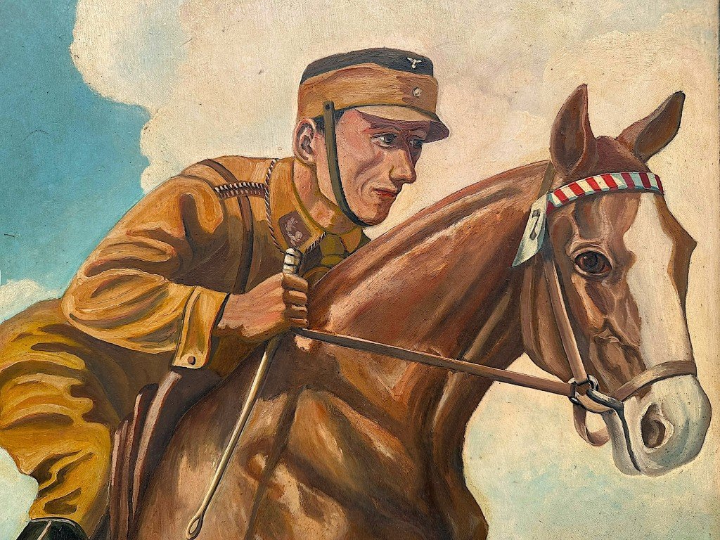 Original 1939 German NSRK painting by Richard Pfeiffer — image 3