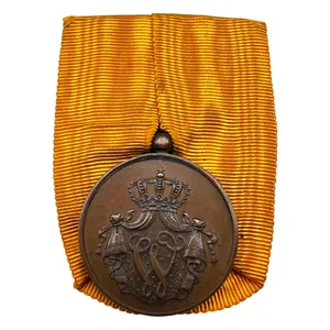Original Pre 1940 Dutch Navy 'Voor trouwen dienst' bronze medal
