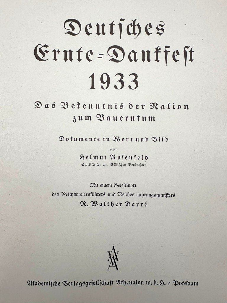 Original 1930s German NSDAP book 'Deutsches Ernte-Dankfest 1933' — image 3