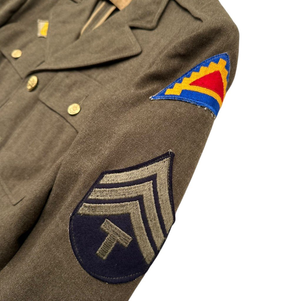 Original WWII US 7th army Class A Service Dress jacket — image 2