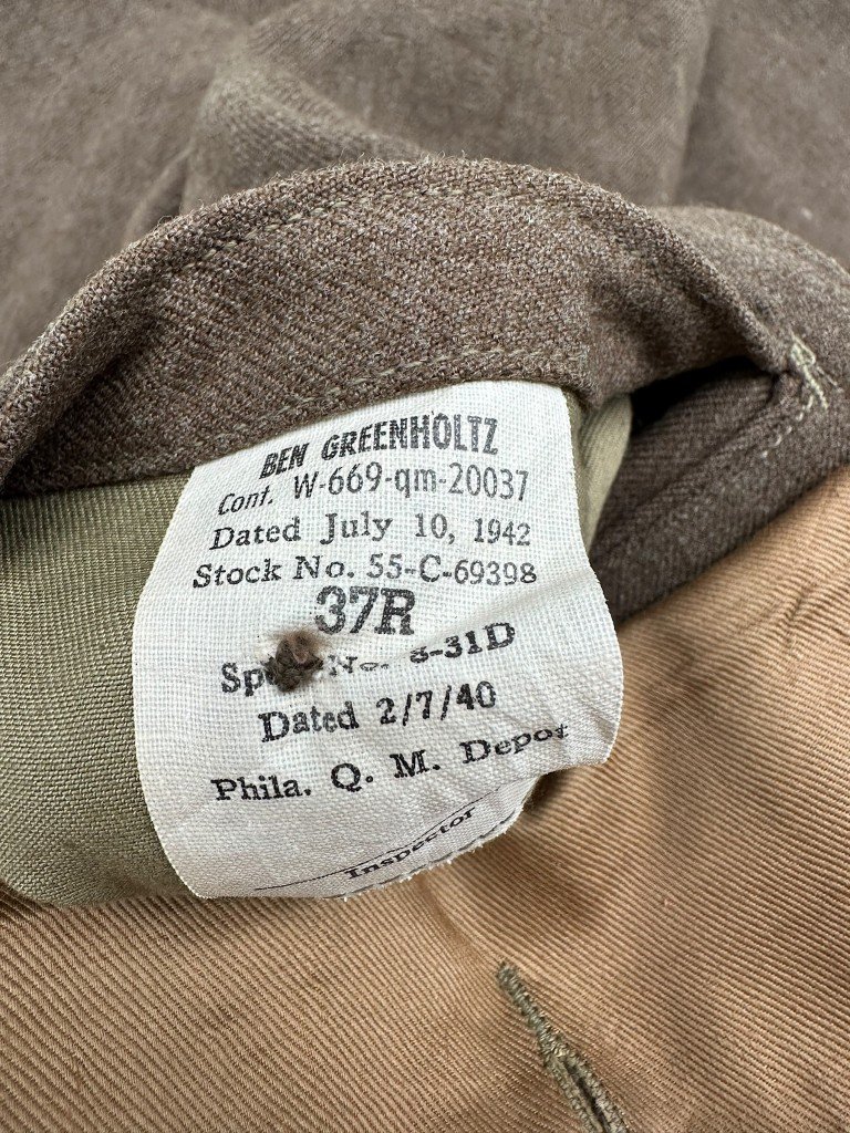 Original WWII US 7th army Class A Service Dress jacket — image 3