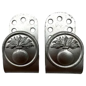 Original WWII Dutch Schalkhaar Politie metal belt hooks set