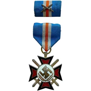 Original WWII Dutch NSB Mussertkruis with ribbon bar