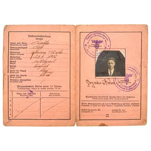 Original WWII German – Polish Grenzausweis / Grenzübertrittsausweis 1940