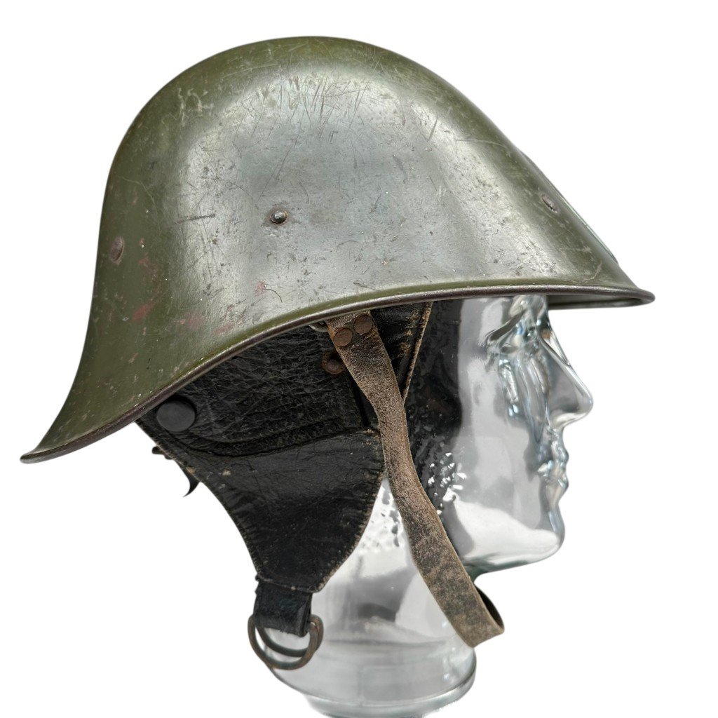 Original Pre 1940 Dutch army motorcycle helmet — image 2