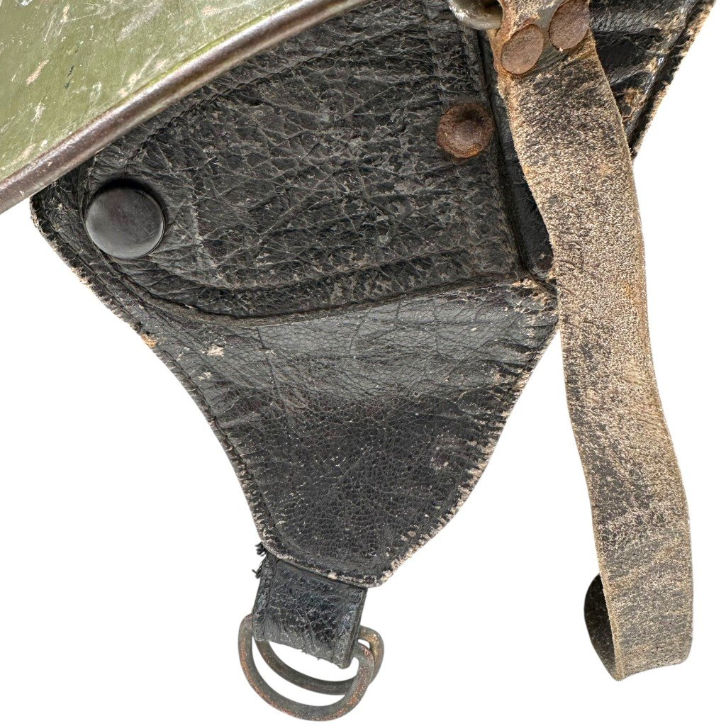 Original Pre 1940 Dutch army motorcycle helmet — image 4