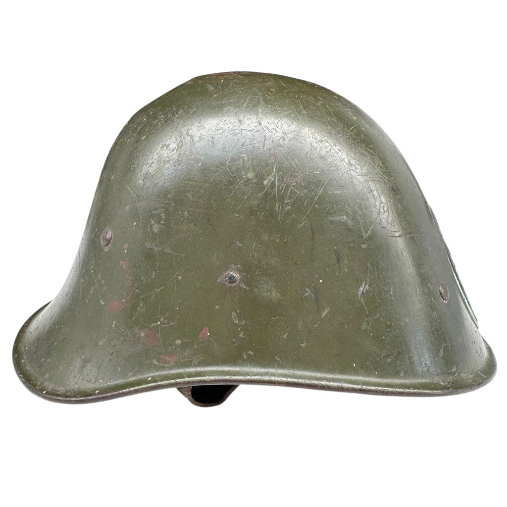 Original Pre 1940 Dutch army motorcycle helmet — image 8