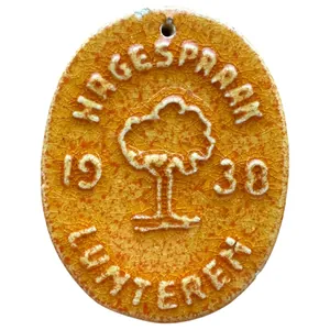 Original WWII Dutch NSB 3e Hagespraak Lunteren Tinnie