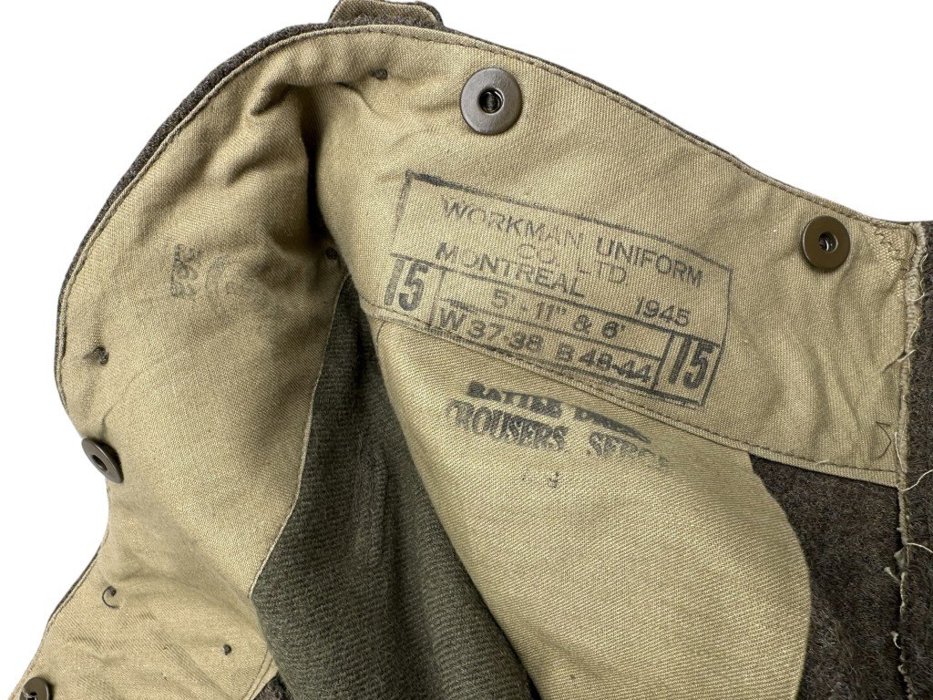 Original WWII Canadian Battle Dress trousers 1945 — image 7