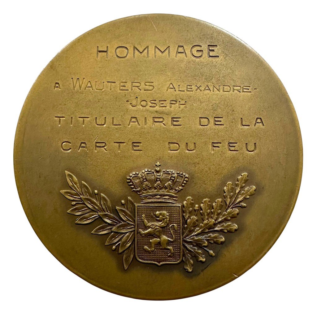 Original 1918 WW1 Belgian commemorative medal — image 2