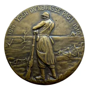 Original 1918 WW1 Belgian commemorative medal