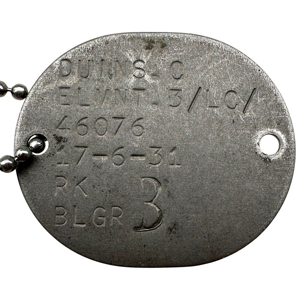 Original 1950-1953 Korea War dog tag belonging to a Dutch soldier — image 2