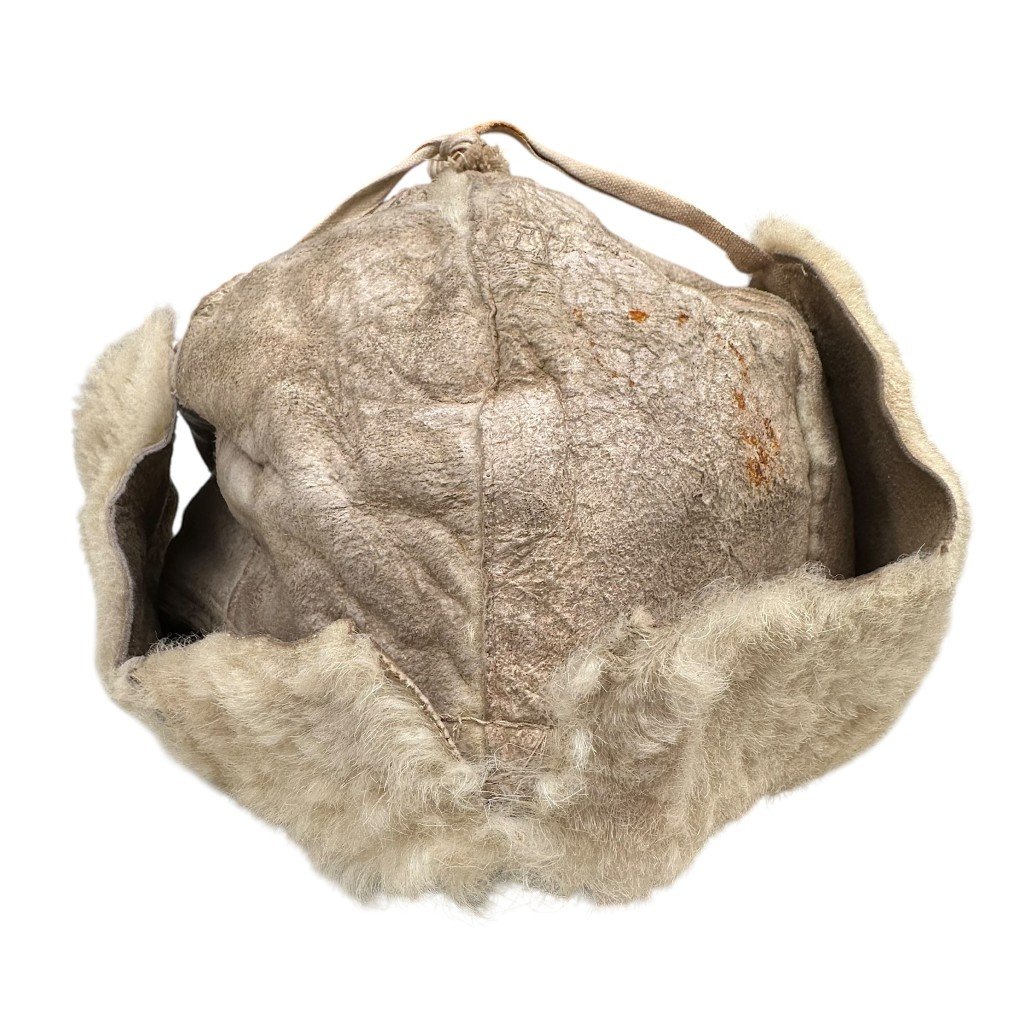 Original WWII German army sheepskin winter hat — image 4