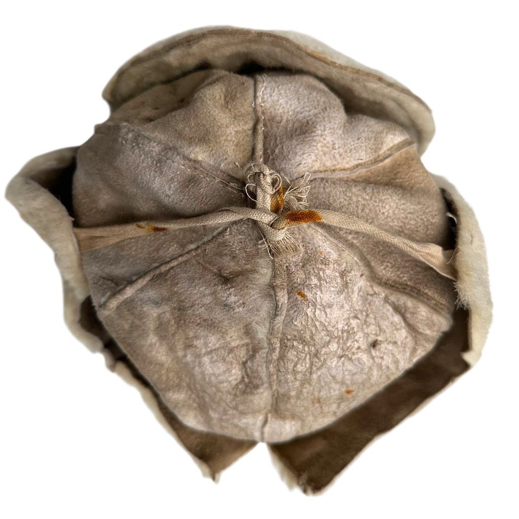 Original WWII German army sheepskin winter hat — image 5