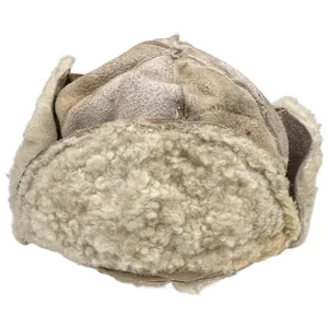 Original WWII German army sheepskin winter hat