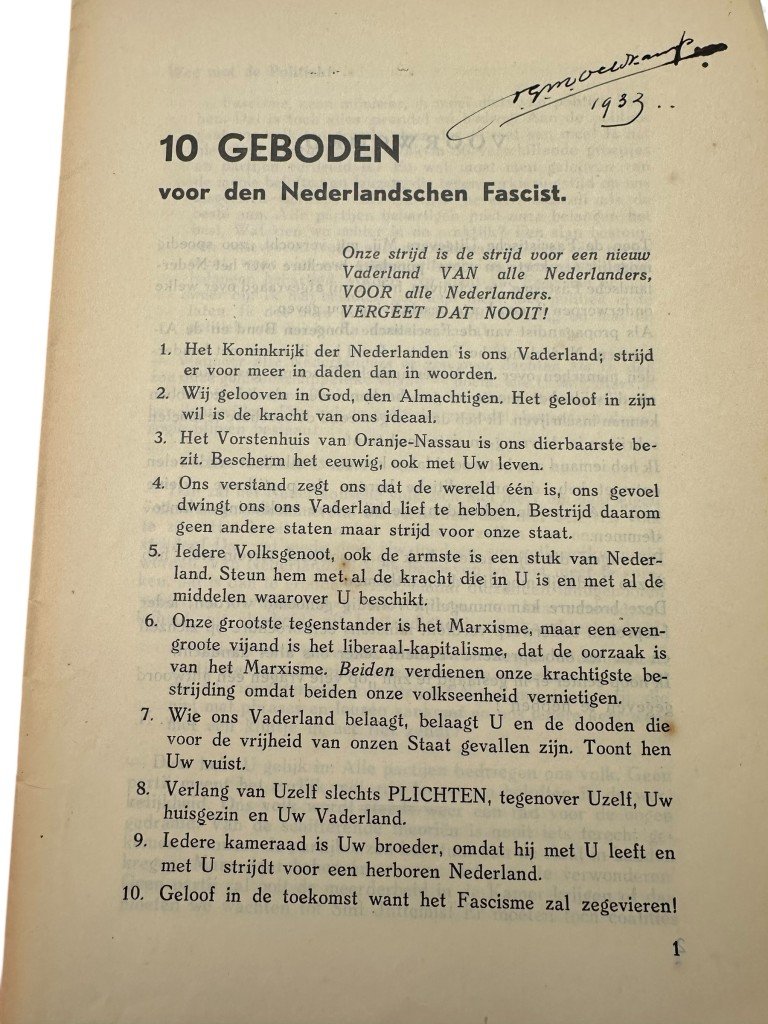 Original early 1930s Dutch set of three Fascist brochures — image 7