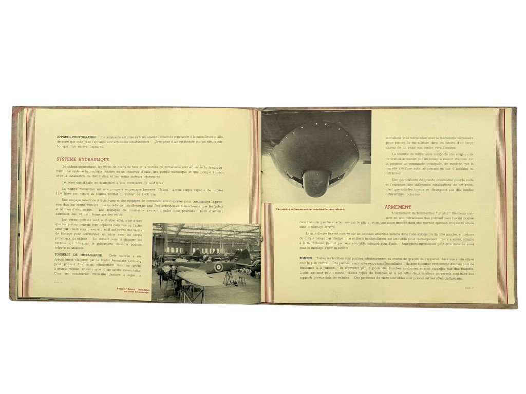 Original 1930s British/French Bristol Blenheim Bomber Brochure — image 13