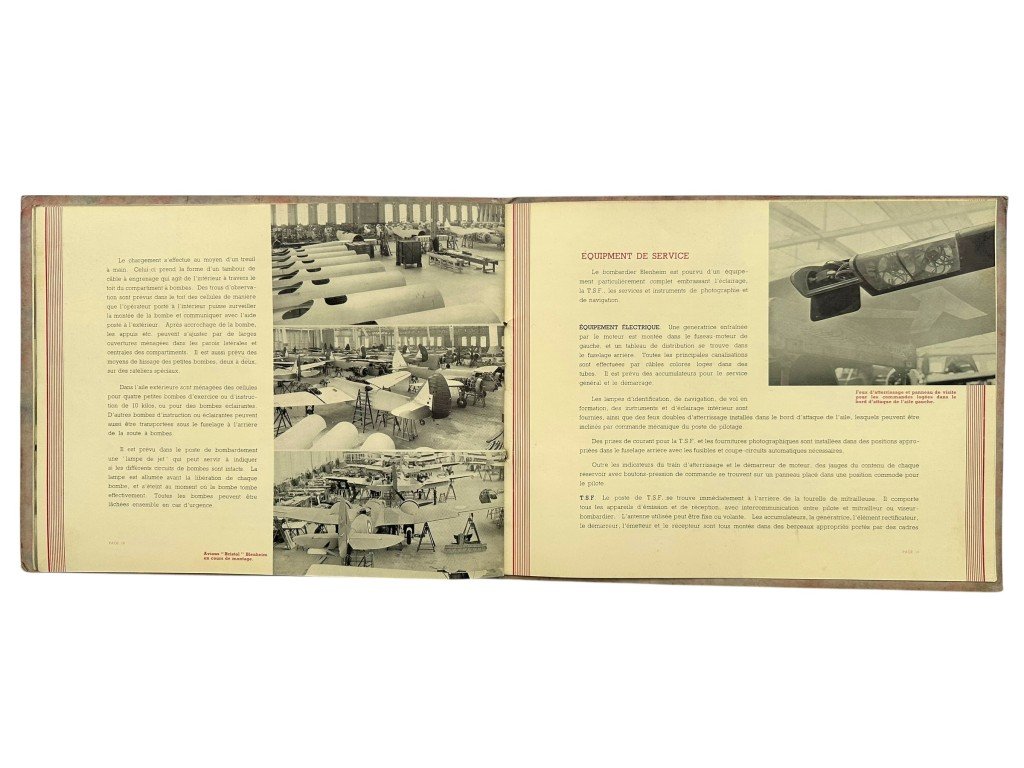 Original 1930s British/French Bristol Blenheim Bomber Brochure — image 14