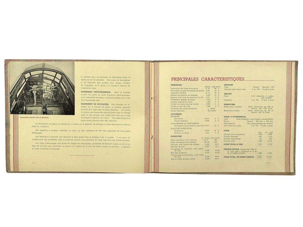 Original 1930s British/French Bristol Blenheim Bomber Brochure — image 15