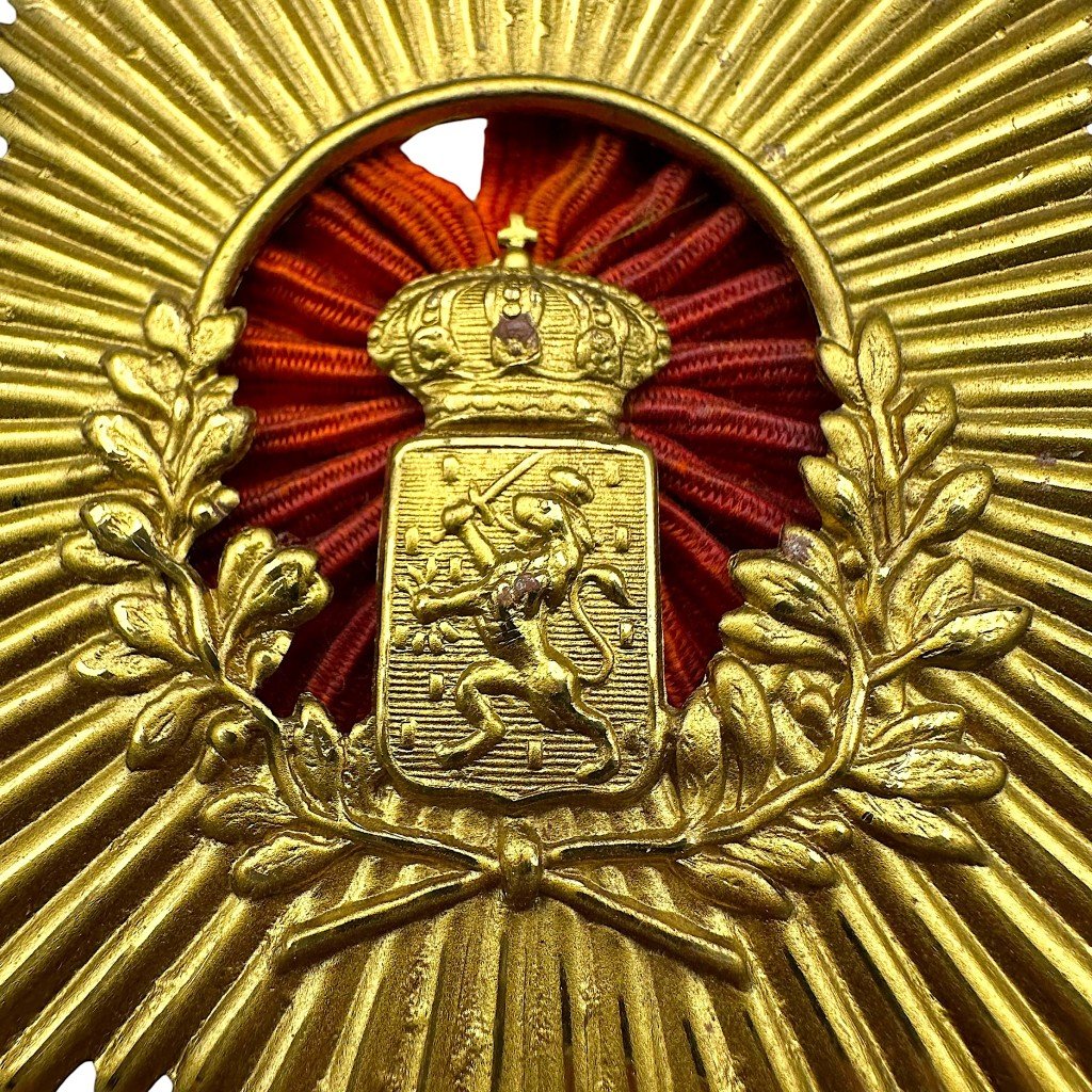 Original 1894 Dutch KNIL helmet plate — image 2